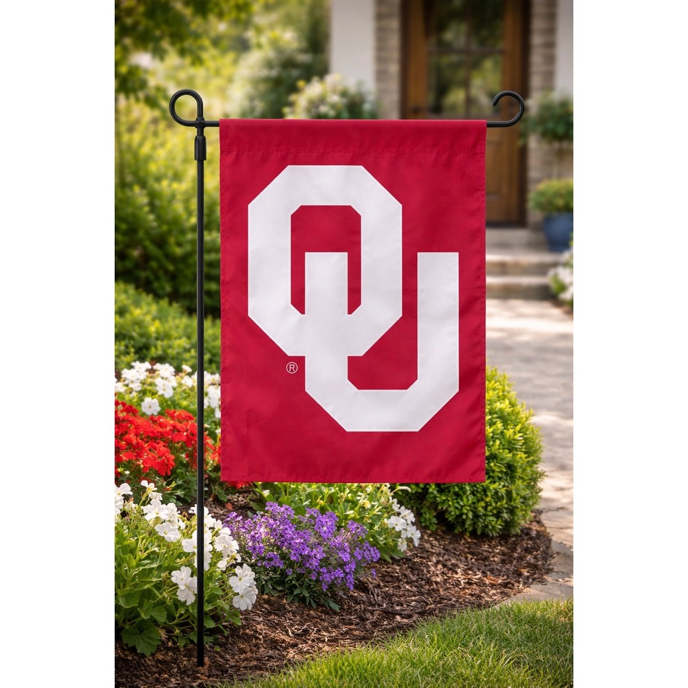 Oklahoma Sooners OU Garden Flag Crimson White NCAA College Football‎